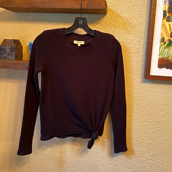 Madewell Elwood Knot Top, Long Sleeve, XXS, NWT - Picture 3 of 7